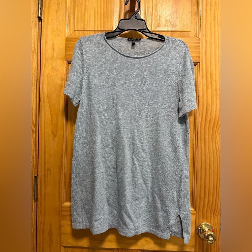 Eileen Fisher pale blue spring sweater size S